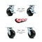 Service Caster 5 Inch Phenolic Caster Set with Roller Bearings 4 Swivel Lock 2 Brake SCC SCC-30CS520-PHR-TLB-BSL-2-BSL-2 - alternate 6